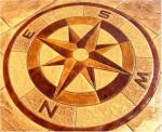 Flexi Concrete Stamp Mat "Compass Mini" with Handles