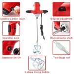 Portable 2300W Electric Concrete Mixer with 6 Speeds
