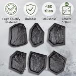 6 Pack Flagstone ABS Cement Molds for Paving