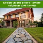 6 Pack Flagstone ABS Cement Molds for Paving