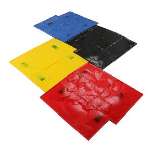 4PCS Concrete Texture Stamp Mats, 24"x24" Slate Seamless Texture Polyurethan Stamp Mat, Concrete Cement Stamping Wall Floor Concrete Stamps Mats Kit for Concrete Imprinting on Walls/Floors