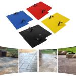 4PCS Concrete Texture Stamp Mats, 24"x24" Slate Seamless Texture Polyurethan Stamp Mat, Concrete Cement Stamping Wall Floor Concrete Stamps Mats Kit for Concrete Imprinting on Walls/Floors