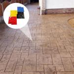 4PCS Concrete Texture Stamp Mats, 24"x24" Slate Seamless Texture Polyurethan Stamp Mat, Concrete Cement Stamping Wall Floor Concrete Stamps Mats Kit for Concrete Imprinting on Walls/Floors