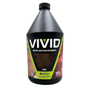CC Concrete Coatings Vivid Acid Stain for Concrete | Ebony | 1-Gallon