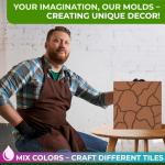 4-Piece Cobblestone Concrete Paving Molds Set