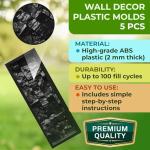 5-Pack ABS Flagstone Concrete Molds for DIY Projects