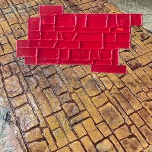 Oval Slate Texture Concrete Stamp Mat 29x15.7 in