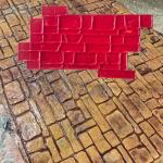 Oval Slate Texture Concrete Stamp Mat 29x15.7 in