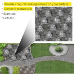 Oval Slate Texture Concrete Stamp Mat 29x15.7 in