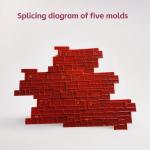 Oval Slate Texture Concrete Stamp Mat 29x15.7 in