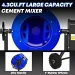 4.3 Cu.Ft. Electric Cement Mixer with Stand