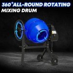 4.3 Cu.Ft. Electric Cement Mixer with Stand
