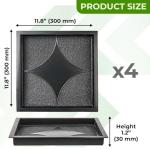 4-Piece Cobblestone Concrete Patio Molds Set