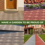 4-Piece Cobblestone Concrete Patio Molds Set