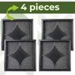 4-Piece Cobblestone Concrete Patio Molds Set
