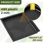 4-Piece Cobblestone Concrete Patio Molds Set