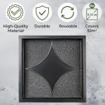 4-Piece Cobblestone Concrete Patio Molds Set