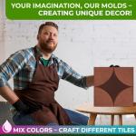 4-Piece Cobblestone Concrete Patio Molds Set