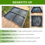 4-Piece Cobblestone Concrete Patio Molds Set