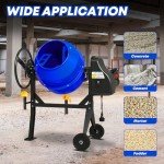 4.3 Cu.Ft. Electric Cement Mixer with Stand