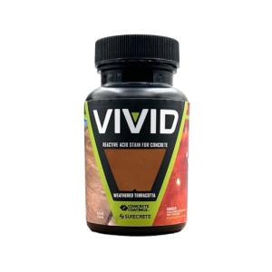 Vivid Acid Stain for Weathered Terracotta Concrete