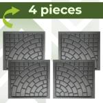 4-Piece Cobblestone Concrete Paving Mold Set
