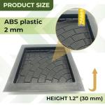 4-Piece Cobblestone Concrete Paving Mold Set