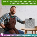 4-Piece Cobblestone Concrete Paving Mold Set