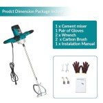 2300W Portable Electric Concrete Mixer with Adjustable Speed