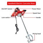 2300W Portable Electric Concrete Mixer with 6 Speeds