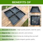 Cobblestone Concrete Molds Set for Pathways 4 pcs