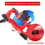 2300W Portable Electric Concrete Mixer with 6 Speeds