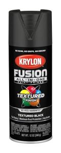 Krylon Black Fusion Textured Spray Paint, 12 oz