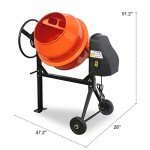 Portable Electric Concrete Mixer 5 Cu Ft