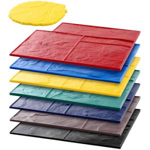 8 Pcs Concrete Stamping Mats Set with Handles