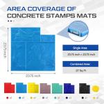8 Pcs Concrete Stamping Mats Set with Handles