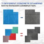 8 Pcs Concrete Stamping Mats Set with Handles