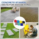 8 Pcs Concrete Stamping Mats Set with Handles