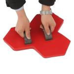 Concrete Stamps Mats Rectangular Concrete Molds with Carrying Handles, Stone Tile Cement Texture Mat Seamless Stamp Mold for Natural Textures on Walls or Ground (14.17 * 14.17in)