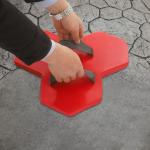 Concrete Stamps Mats Rectangular Concrete Molds with Carrying Handles, Stone Tile Cement Texture Mat Seamless Stamp Mold for Natural Textures on Walls or Ground (14.17 * 14.17in)