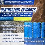 Concrete Texture Roller Stamp Set - 5 Rollers, 4 Stamps