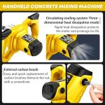 2300W Handheld Electric Concrete Mixer with 6 Speeds