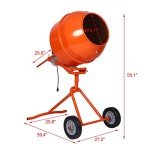 Portable 5.0 Cu Ft Electric Cement Mixer
