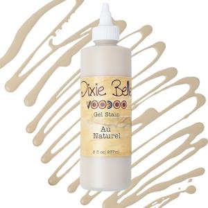 Dixie Belle Voodoo Gel Stain | Au Naturel (8oz) | Natural Grain Water-Based Stain for Wood Projects | DIY Wood Stain for Projects | Wood Grain Enhancer