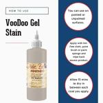 Dixie Belle Voodoo Gel Stain | Au Naturel (8oz) | Natural Grain Water-Based Stain for Wood Projects | DIY Wood Stain for Projects | Wood Grain Enhancer