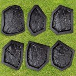 6 Pack Flagstone ABS Cement Molds for Paving