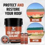 Beige Liquid Rubber Waterproof Sealant, 5 Gallon