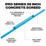 Pro Series 96" Aluminum Concrete Screed Tool