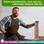 7-Piece ABS Flagstone Concrete Stamps Set