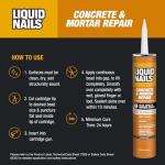 Gray Concrete and Mortar Repair Adhesive - 10.3 oz